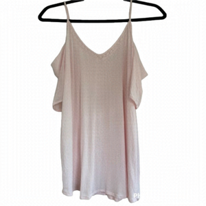 TWIK Simons light pink peek-a-boo shoulder top. Size L